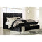 Lindenfield - Black - California King Upholstered Bed With Storage-Washburn's Home Furnishings