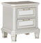 Lindenfield - Silver - Two Drawer Night Stand-Washburn's Home Furnishings