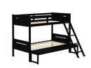 Littleton - Twin Over Full Bunk Bed - 64 - Black-Washburn's Home Furnishings