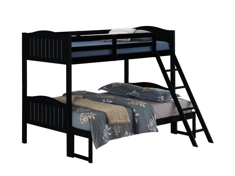 Littleton - Twin Over Full Bunk Bed - 64 - Wood - Black-Washburn's Home Furnishings