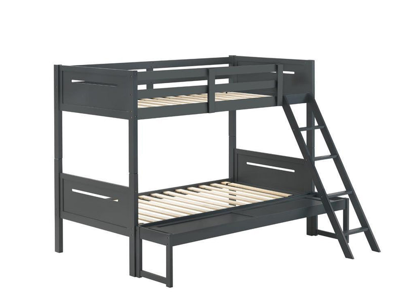 Littleton - Twin Over Full Bunk Bed - Gray-Washburn's Home Furnishings