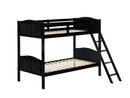 Littleton - Twin Over Twin Bunk Bed - 64 - Wood - Black-Washburn's Home Furnishings