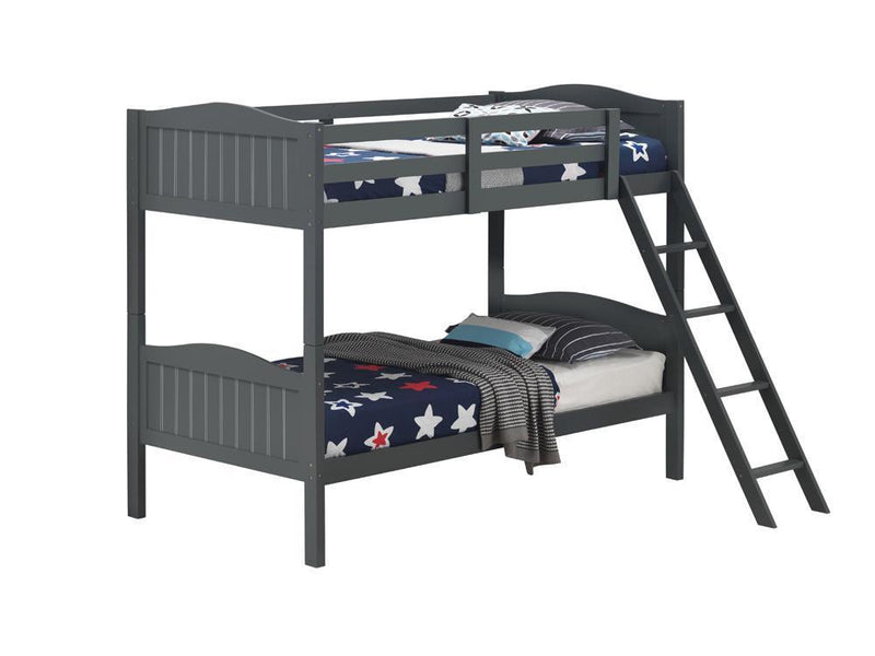 Littleton - Twin Over Twin Bunk Bed - 64 - Wood - Gray-Washburn's Home Furnishings