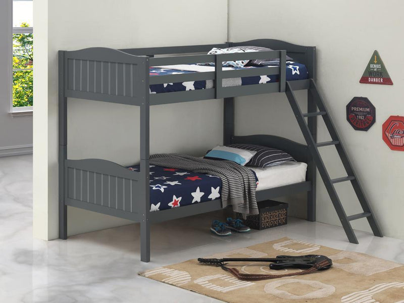 Littleton - Twin Over Twin Bunk Bed - 64 - Wood - Gray-Washburn's Home Furnishings