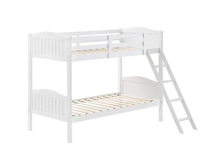 Littleton - Twin Over Twin Bunk Bed - 64 - Wood - White-Washburn's Home Furnishings