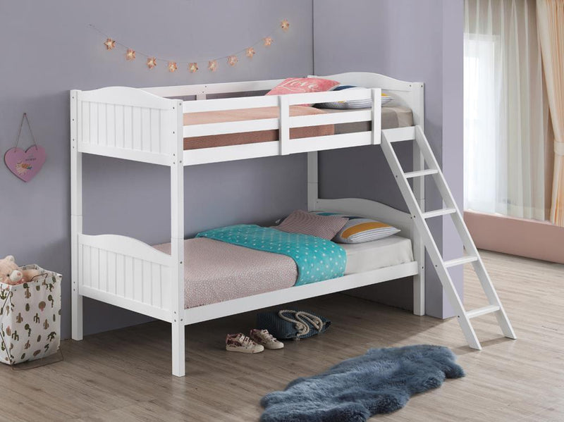 Littleton - Twin Over Twin Bunk Bed - 64 - Wood - White-Washburn's Home Furnishings