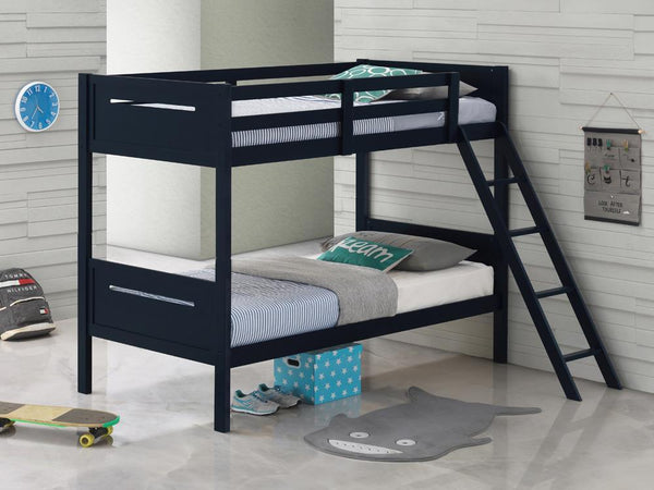 Littleton - Twin Over Twin Bunk Bed - Blue-Washburn's Home Furnishings