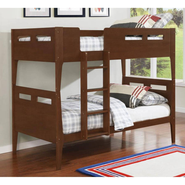 Livermore Twin/Twin Bunk Bed Set in Walnut-Washburn's Home Furnishings