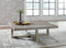 Lockthorne - Gray - Square Cocktail Table-Washburn's Home Furnishings