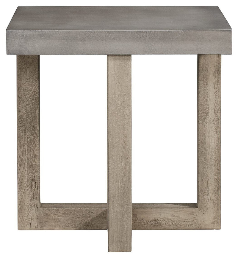 Lockthorne - Gray - Square End Table-Washburn's Home Furnishings