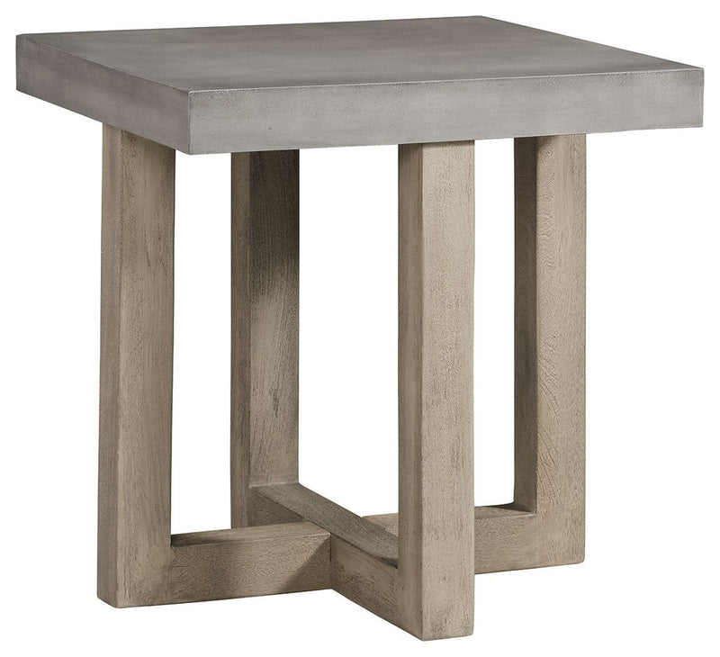 Lockthorne - Gray - Square End Table-Washburn's Home Furnishings