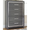 Lodanna - Gray - Five Drawer Chest-Washburn's Home Furnishings