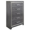 Lodanna - Gray - Five Drawer Chest-Washburn's Home Furnishings