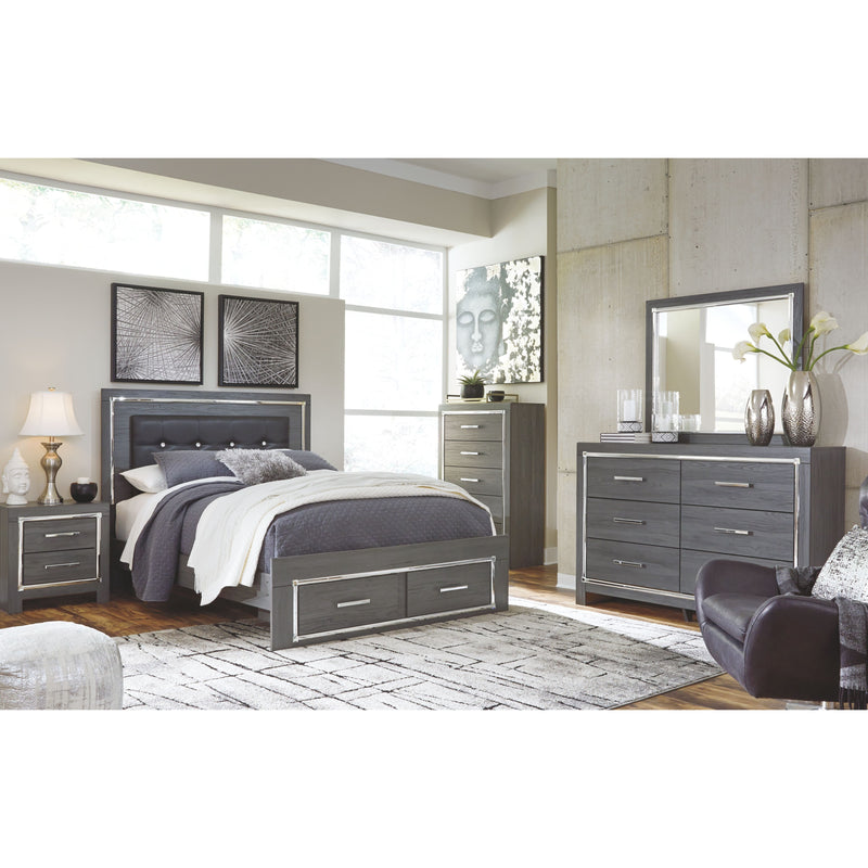 Lodanna - Gray - Queen Platform Bed With 2 Storage Drawers-Washburn's Home Furnishings