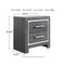 Lodanna - Gray - Two Drawer Night Stand-Washburn's Home Furnishings