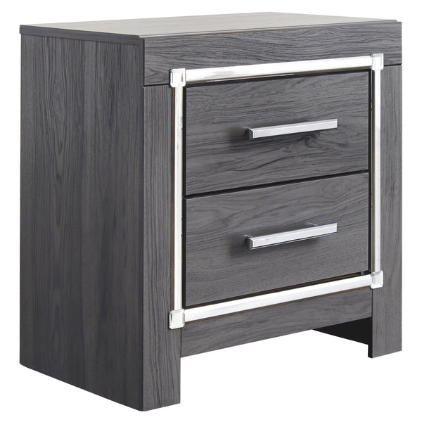 Lodanna - Gray - Two Drawer Night Stand-Washburn's Home Furnishings