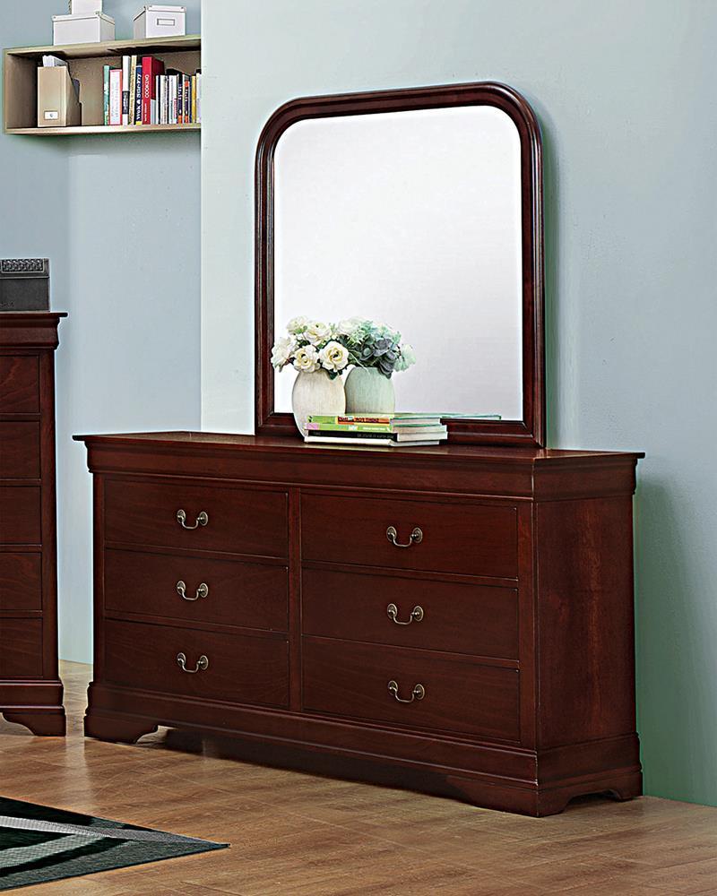 Louis Philippe - Dresser - Dark Red-Washburn's Home Furnishings