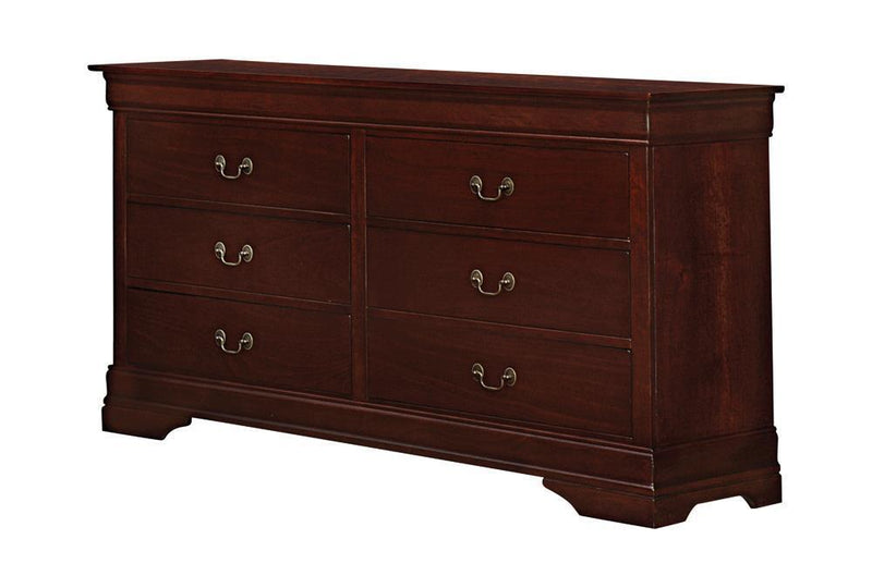 Louis Philippe - Dresser - Dark Red-Washburn's Home Furnishings