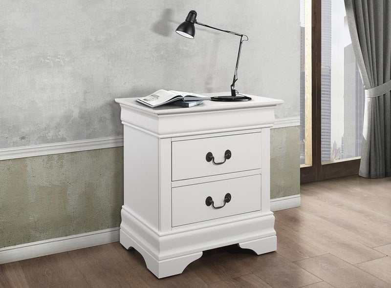 Louis Phillipe - Nightstand - White-Washburn's Home Furnishings