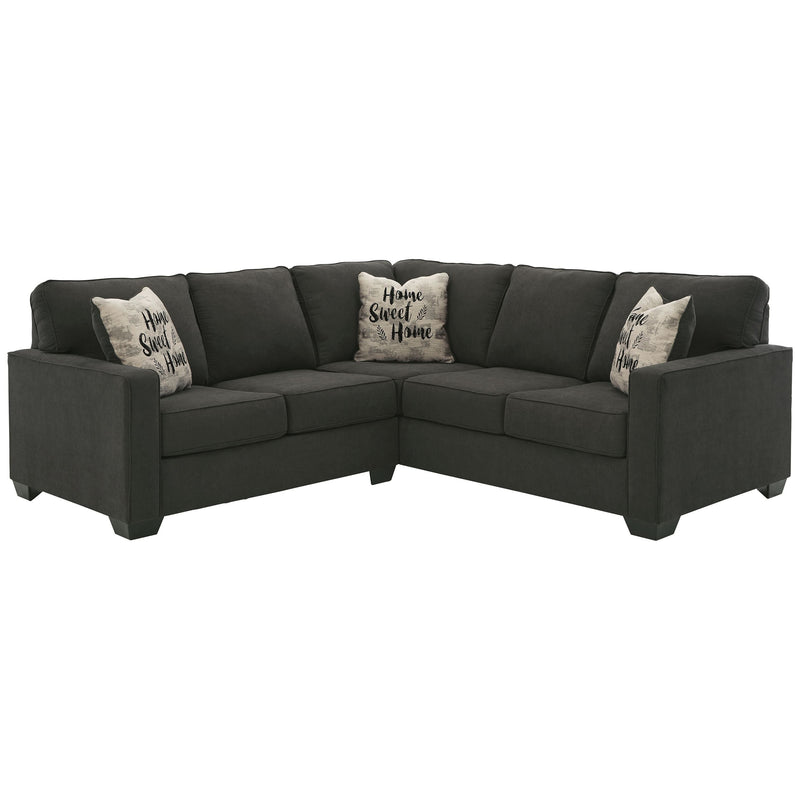 Lucina - Charcoal - Left Arm Facing Loveseat 2 Pc Sectional-Washburn's Home Furnishings