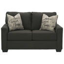 Lucina - Charcoal - Loveseat-Washburn's Home Furnishings