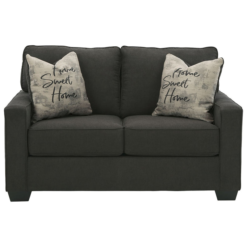 Lucina - Charcoal - Loveseat-Washburn's Home Furnishings