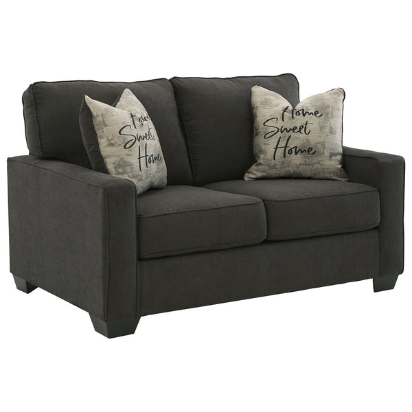 Lucina - Charcoal - Loveseat-Washburn's Home Furnishings