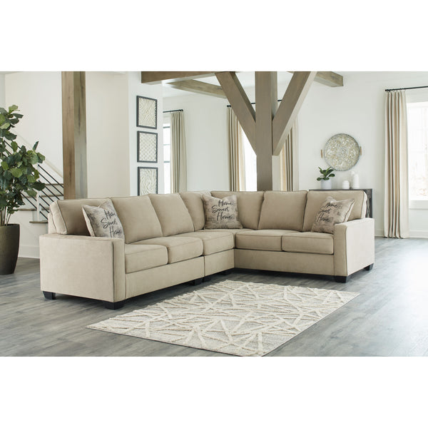 Lucina - Quartz - Left Arm Facing Loveseat 3 Pc Sectional-Washburn's Home Furnishings