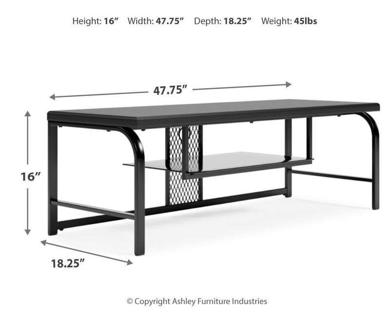 Lynxtyn - Black - Tv Stand-Washburn's Home Furnishings