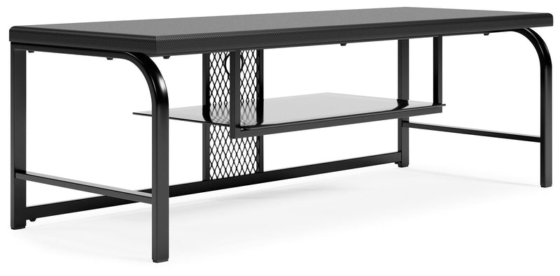 Lynxtyn - Black - Tv Stand-Washburn's Home Furnishings