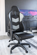 Lynxtyn - Blue / Black - Home Office Swivel Desk Chair-Washburn's Home Furnishings