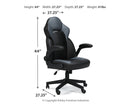 Lynxtyn - Gray/black - Home Office Swivel Desk Chair-Washburn's Home Furnishings