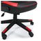 Lynxtyn - Red/black - Home Office Swivel Desk Chair-Washburn's Home Furnishings