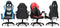 Lynxtyn - Red/black - Home Office Swivel Desk Chair-Washburn's Home Furnishings