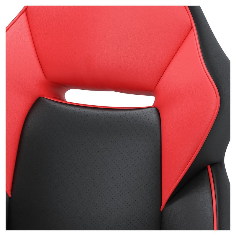 Lynxtyn - Red/black - Home Office Swivel Desk Chair-Washburn's Home Furnishings