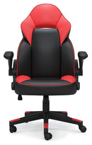 Lynxtyn - Red/black - Home Office Swivel Desk Chair-Washburn's Home Furnishings