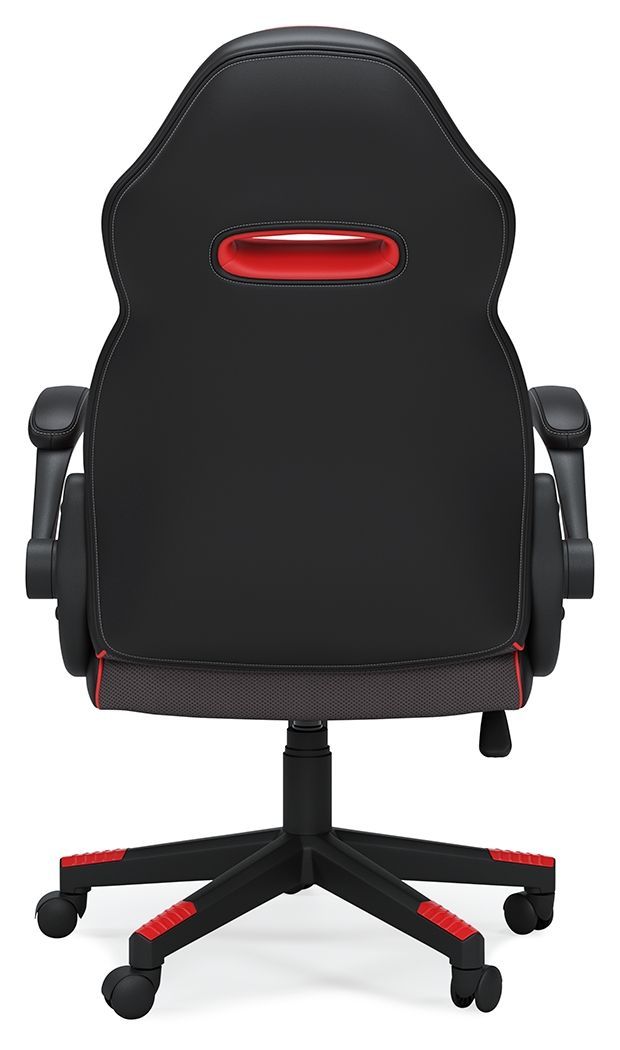 Lynxtyn - Red/black - Home Office Swivel Desk Chair-Washburn's Home Furnishings