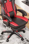 Lynxtyn - Red/black - Home Office Swivel Desk Chair With Pull-out Footrest-Washburn's Home Furnishings