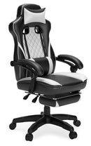 Lynxtyn - White/black - Home Office Swivel Desk Chair-Washburn's Home Furnishings