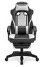 Lynxtyn - White/black - Home Office Swivel Desk Chair-Washburn's Home Furnishings