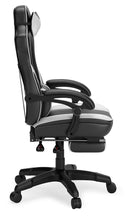 Lynxtyn - White/black - Home Office Swivel Desk Chair-Washburn's Home Furnishings