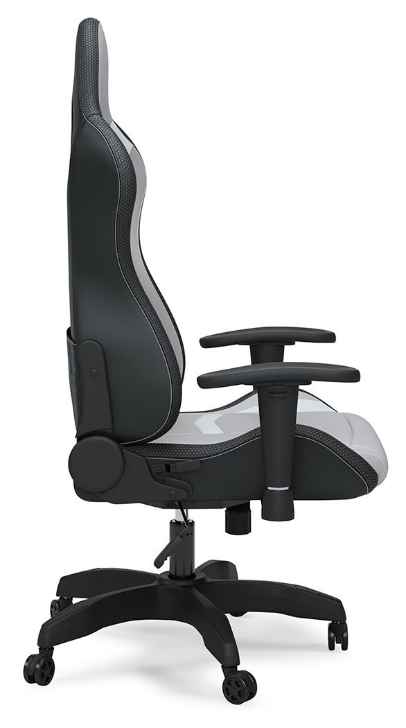 Lynxtyn - White/gray - Home Office Swivel Desk Chair-Washburn's Home Furnishings