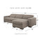 Mabton - Gray - Left Arm Facing Power Recliner 3 Pc Sectional-Washburn's Home Furnishings