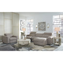 Mabton - Gray - Left Arm Facing Power Recliner 3 Pc Sectional-Washburn's Home Furnishings