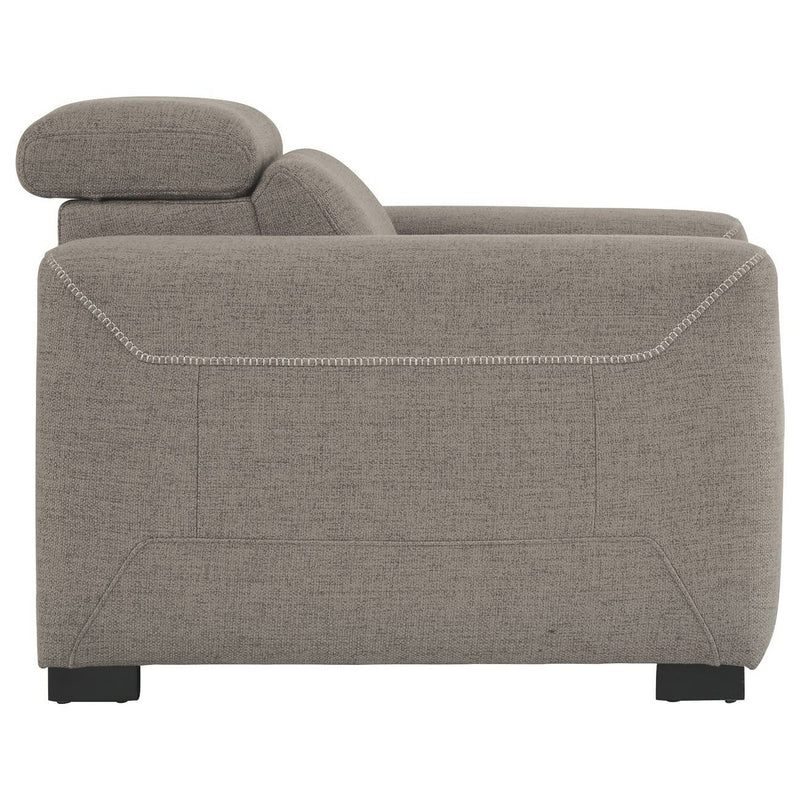 Mabton - Gray - Pwr Recliner/adj Headrest-Washburn's Home Furnishings