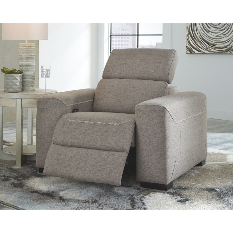 Mabton - Gray - Pwr Recliner/adj Headrest-Washburn's Home Furnishings