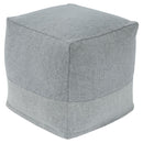 Mabyn - Gray - Pouf-Washburn's Home Furnishings