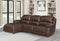 Mackenzie Motion Collection - 3 Pc Motion Sectional (3r) - Chestnut-Washburn's Home Furnishings