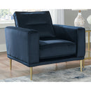 Macleary - Navy - 2 Pc. - Chair, Ottoman-Washburn's Home Furnishings