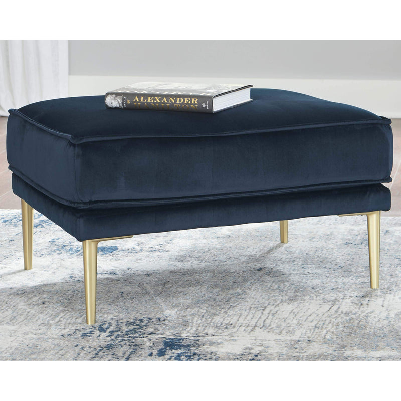 Macleary - Navy - Ottoman-Washburn's Home Furnishings